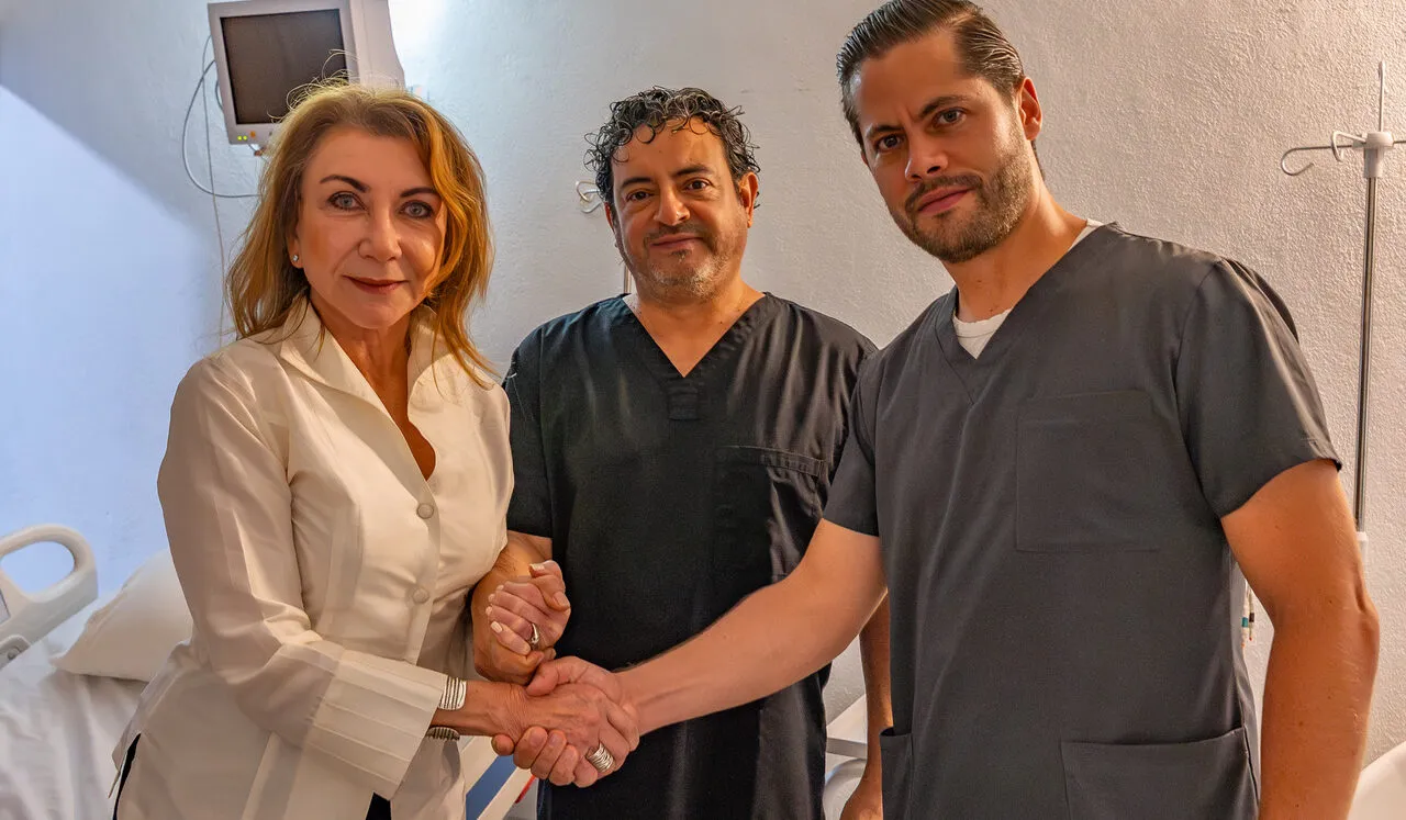 Bassé clinical team — Laura Shapiro with the medical team